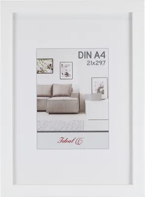 Produktbild von Livorno Holzoptik Kunststoff Bilderrahmen Wanddeko Collage Poster Bilder Foto Rahmen - Farbe: Weiß | Format: 18x24