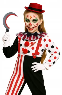 Produktbild von Hopki Kinder-Klaun Kostüm Grusel Verkleidung Halloween 164cm