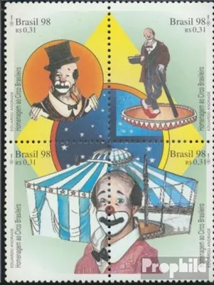 Produktbild von Briefmarken Brasilien 1998 Mi 2822-2825 Viererblock postfrisch Zirkus