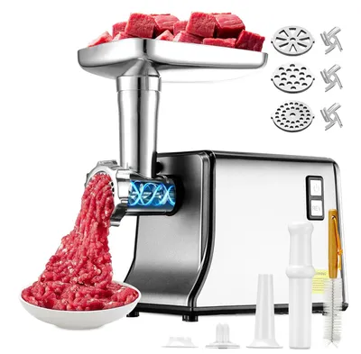 Immagine prodotto di Macchina elettrica per carne, macchina per insaccare salsicce, macchina per carne robusta, lama in acciaio inossidabile 304, macchina per insaccare salsicce