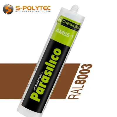 Produktbild von 1x Kartusche, Hellbraun (Lehmbraun) RAL 8003 | Profi Silikon Parasilico 310ml Kartuschen Dichtstoff Sanitär, Küchenbereich, Innen-und Außen Bausilikon, Große Farbauswahl