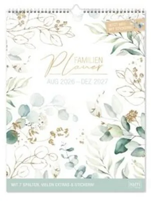 Produktbild von Familienplaner XXL 26/27 Wand-Kalender 7-spaltig 17 Monate [Blattgold]