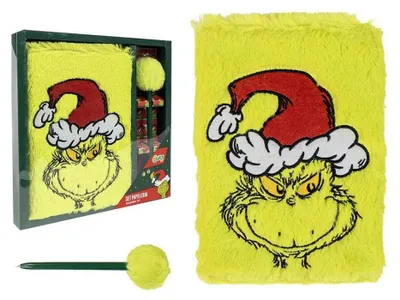 Zdjęcie produktu dla Zestaw podarunkowy Grinch - Grinch Plush (notatnik, długopis)