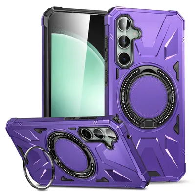 Image de Coque de protection magnétique MagSafe pour Samsung Galaxy A35, anneau antichoc, violet