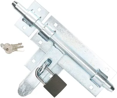 Produktbild von KOTARBAU Bolzenriegel 270 mm Mit Vorhängeschloss Links/Rechts Schubriegel Torschieber Überwurfriegel Beidseitig Torriegel Türriegel Türschlossriegel