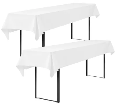 Immagine prodotto di Copri-tavolo per birrerie, confezione da 2, colore bianco, dimensioni 100x250 cm, in poliestere