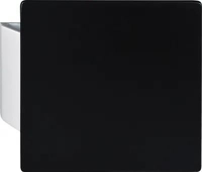 Produktbild von KWS Plattengriff SARAH 150x150x10 mm Alu silber eloxiert/schwarz beschichtet