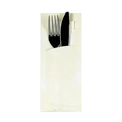 Produktbild von Papstar Bestecktaschen creme 20x8,5cm