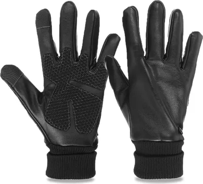 Image de Hiver Gants chauds en cuir Ski Snowboard Cyclisme Écran tactile Étanche - L 01#