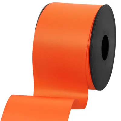 Productafbeelding van Dubbelzijdig Satijn Lint 63mm x 25m Oranje 100% Polyester