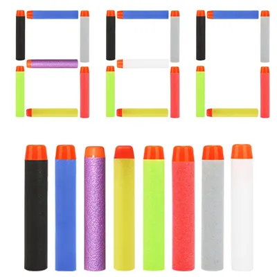 Zdjęcie produktu dla 880 strzałek do Nerf Elite 2.0, pociski uzupełniające do strzałek 7,2 cm, zapasowe strzałki z amunicją piankową do Nerf Hasbro Fortnite, kolor: wielokolorowy
