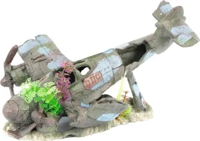 Produktbild von Aquariumdekoration aquatlantis Flugzeug L 32,5x21,5x18 cm