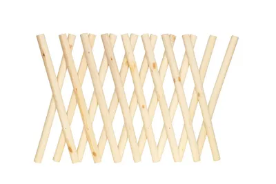Produktbild von TIMBERMIK Jägerzaun 160–250 cm aus Kiefernholz – 101 cm hoch, ausziehbar, naturbelassen, Spalier Rankgitter, Wildzaun, Holzgitter für Garten Deko