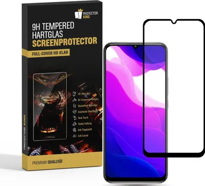Produktbild von 2x 9H Hartglas für Xiaomi Mi 10 Lite FULL COVER Panzerfolie Displayschutz Schwarz Panzerglas Schutzglas Schutzfolie