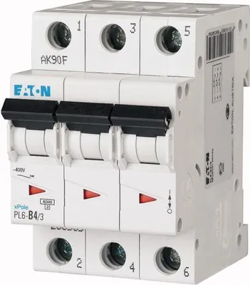 Obrázek produktu pro Nadproudový jistič 3P B 4A 6kA AC 286585 Eaton