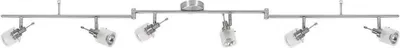 Immagine prodotto di 3945 Nice Price Faretti palo max.6x10W GU10 ferro spazzolato/opal 230V metallo/vetro