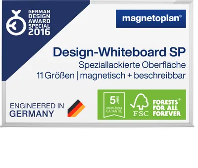 Produktbild von Magnetoplan Design-Whiteboard lackiert SP 60x45cm - Magnethaftend - Weiß