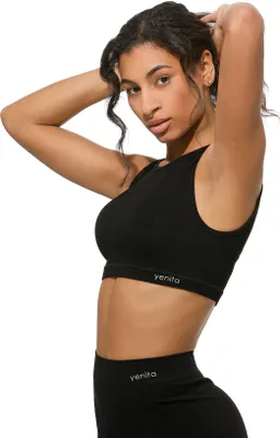 Produktbild von Yenita® Tanktop "Ribbed Collection" M-L Schwarz