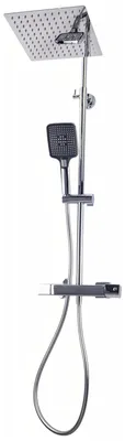 Obrázek produktu pro Avapax | Sprchový systém – 250 x 250 mm – termostatová baterie – dvě funkce – nerezová ocel stříbrná