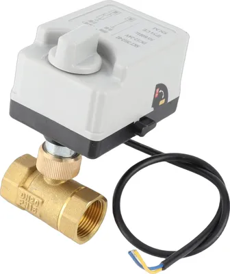 Image de Vanne à bille motorisée, électrique, à 2 voies, normalement fermée, manuelle/automatique, DN20, 12 V CC ~ 24 V CC