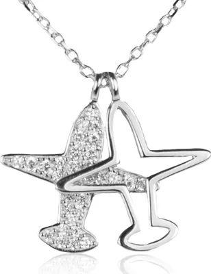 Image de LUISIA Collier femme filigrane avec avions | Argent 925 avec zirconium
