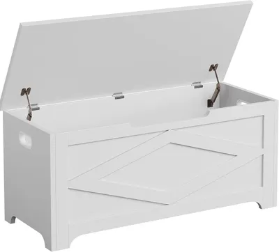 Produktbild von Holz Aufbewahrungsbank 100x40x45 cm Schuhbank mit Sicherheitsscharnieren, Sitzbank Flur