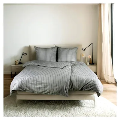 Produktbild von Flanell Bettwäsche 135x200 Baumwolle Grau - Kuschelige warme Bettwäsche-Sets 4-teilig - 2 Bettbezüge und 2 Kopfkissenbezüge 80x80cm - Herbst & Winter