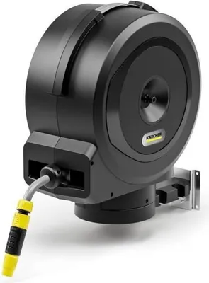 Image de Dévidoir Mural Automatique Karcher HBX 5.35, Tuyau 35 m, Pivotant 180°, Anti-UV