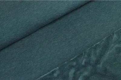 Produktbild von Alpenfleece SUSAN Jeans meliert, 360 g/m², ca. 0,5 m lang, ca. 1,55 m breit, Stoffe Meterware, Polyester, Baumwolle, Elasthan