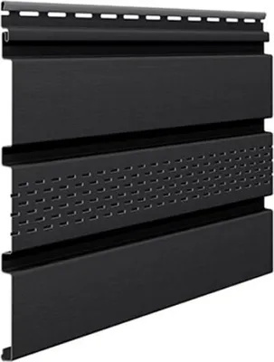 Obrázek produktu pro Plastové panely VILO – stropní panely pro vnitřní a venkovní použití, střešní panely – vzhled dřeva – grafit, délka 2,7 m, 10 kusů