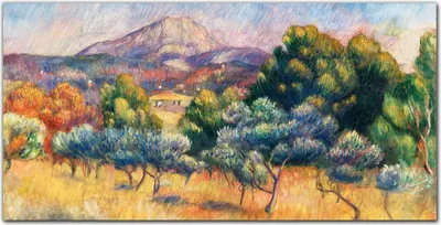 Produktbild von Coloray Bild aus Leinwand 120x60 Leinwand Dekoration - Wald Berglandschaft