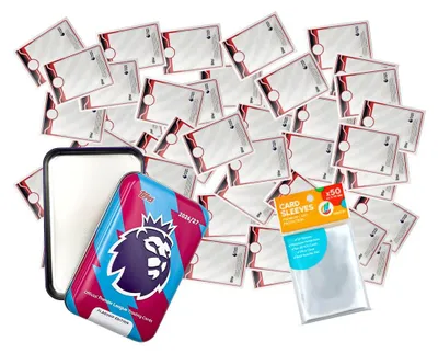 Image de Lot de cartes de collection Topps Premier League 2026/27 : 50 cartes aléatoires différentes + boîte de rangement vide + pochettes de protection exclusives collect-it