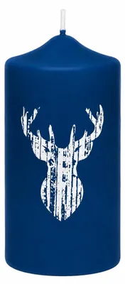 Produktbild von Adventskerzen Cervos in Samtlook Midnight Blue 15 x 7 cm, 4er Set