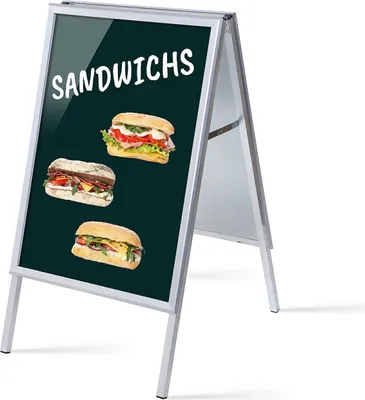 Produktbild von Showdown Kundenstopper - DIN A1 - Komplett-Set - Sandwiches Französisch - Schwarz
