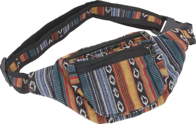 Produktbild von Ethno Sidebag & Gürteltasche, Hüfttasche - Modell 7, Uni - Erwachsene, Blau, Baumwolle, 14*22*6 cm, Festival- Bauchtasche Hippie