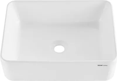 Produktbild von Modern Ceramic Vessel Sink 19"x14.7" Bathroom Vanity Bowl Countertop White