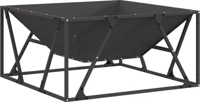 Produktbild von vidaXL Feuerstelle Schwarz 80 x 80 x 40 cm Stahl