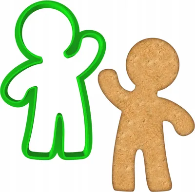 Produktbild von Cookie Monster Plätzchenausstecher Lebkuchenmann 8cm Grün