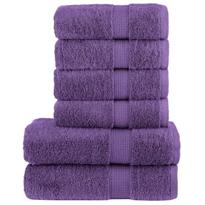 Produktbild von 6 tlg. Premium-Handtuch-Set SOLUND Lila 600 g/m²