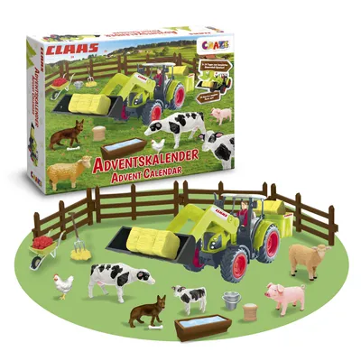 Produktbild von Adventskalender CLAAS 2026 – Bauernhof Spielzeug Traktor für Kinder