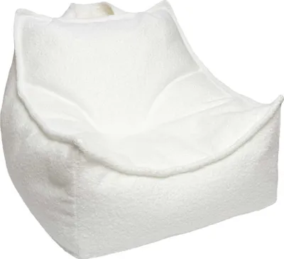 Image de Pouf Sako Bag fauteuil pour enfant Beanbag, Boucle, Blanc