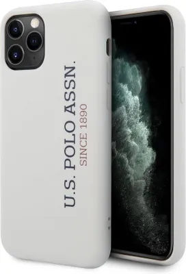 Image de Coque arrière US Polo Apple pour iPhone 11 Pro, blanche - effet logo