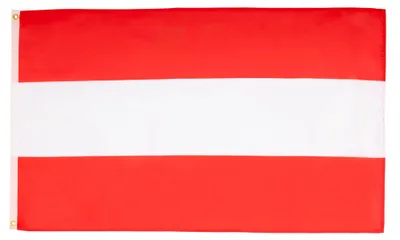 Produktbild von 5 Stück Österreichische Flagge, 150 x 90 cm, 100% Polyester, mit Metallösen