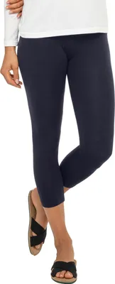 Produktbild von Celodoro Damen Leggings (3/4 Capri), Stretch-Jersey Hose aus Baumwolle - Dunkelblau M