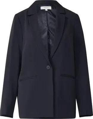 Produktbild von Comma Jacke Blau Größe 42, Reverskragen, Knopfverschluss, Loose Fit, Travel-Ware