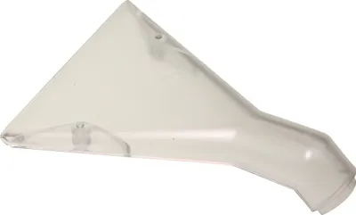 A clear plastic nozzle attachment for a cleaning device.
