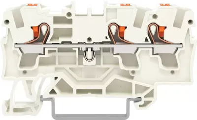 Immagine prodotto di Morsetto passante a 3 poli WAGO; con leva; 4 mm²; grigio chiaro 2204-1309