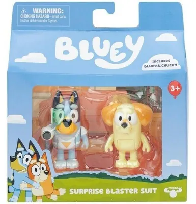 Zdjęcie produktu dla Figurki Bluey i Przyjaciele Surprise Blaster Suit 2 sztuki