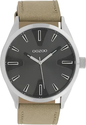 Produktbild von Oozoo Armbanduhr dunkelgrau Leder Timepieces Herren Analog-Quarzuhr UOC10021