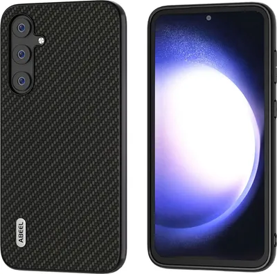 Obrázek produktu pro Pro Samsung Galaxy S23 FE ABEEL Carbon Texture Protective Sleeve Case Cover Black